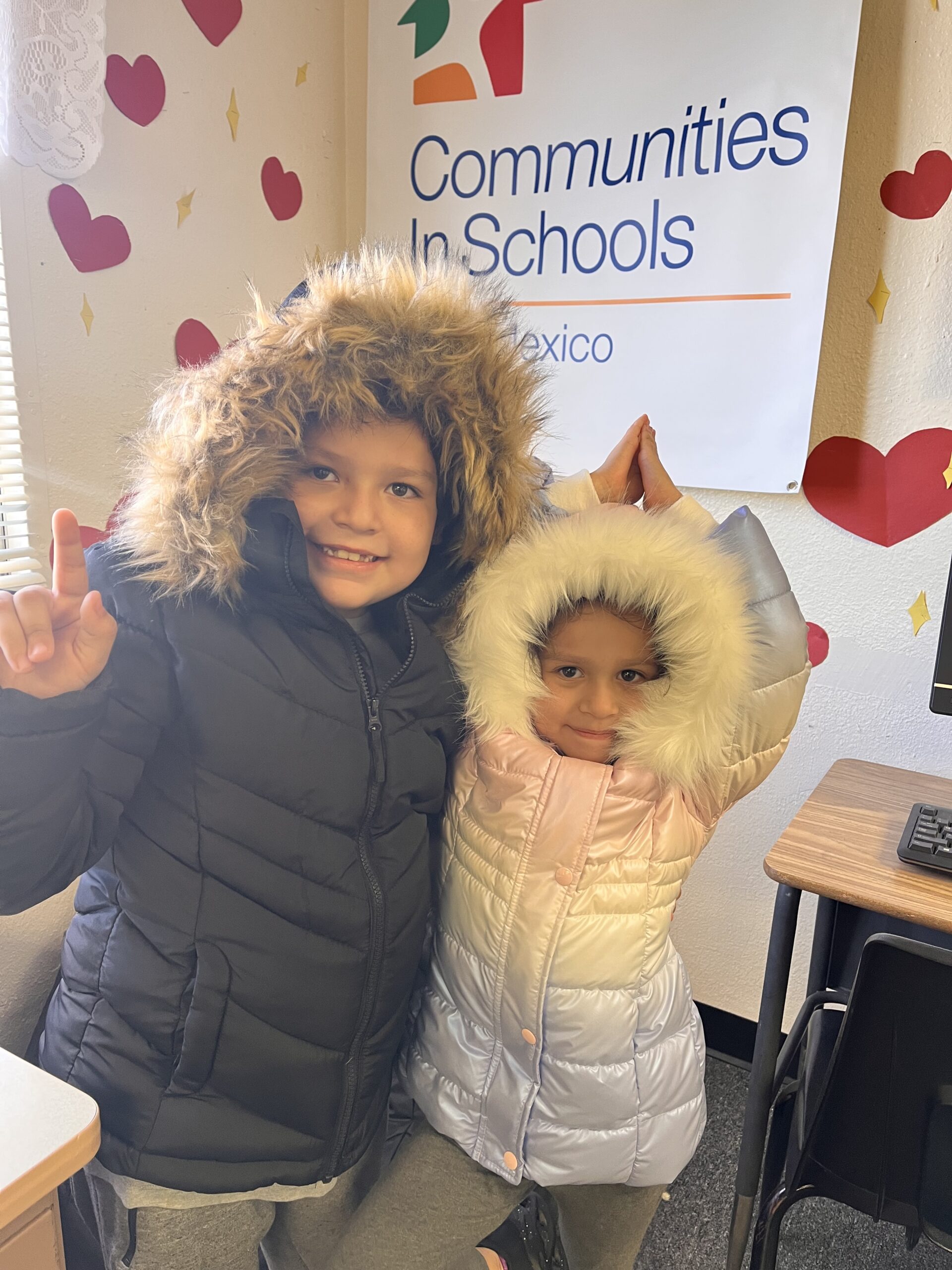 Mario and Valentina in new winter coats