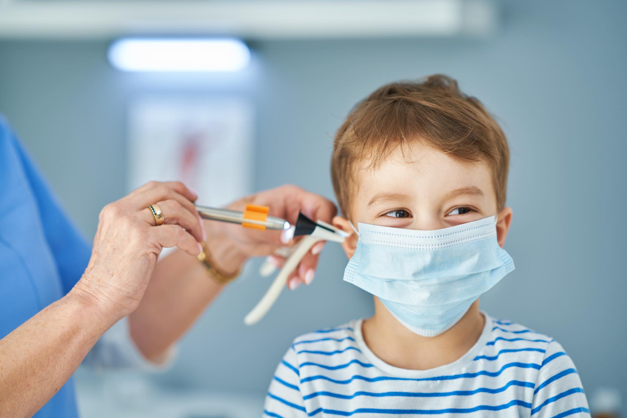 young boy at doctors visit