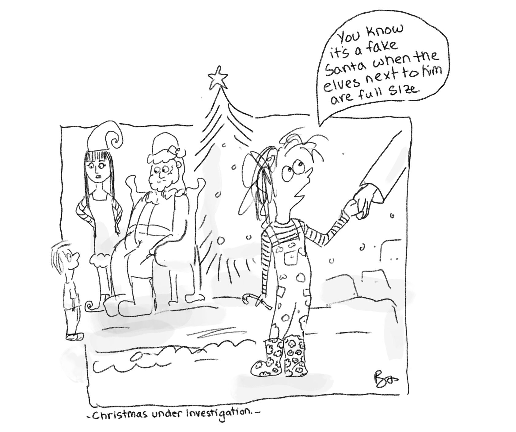 Chri copy An illustration from Short Front Legs: Observations of the Human Species from a Tired Mother