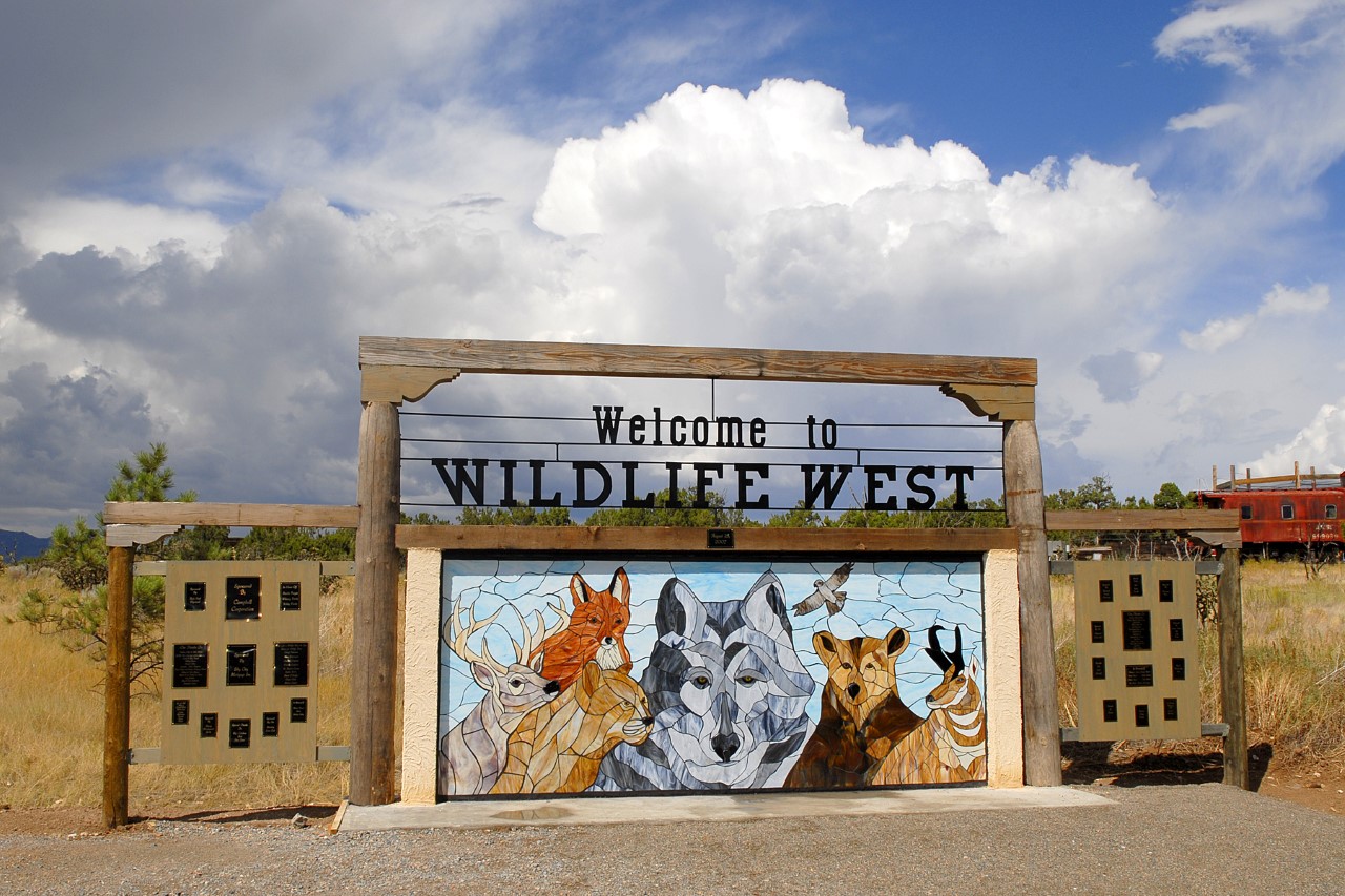 Steingass Wildlife West Nature Park sign designed and created by volunteers.