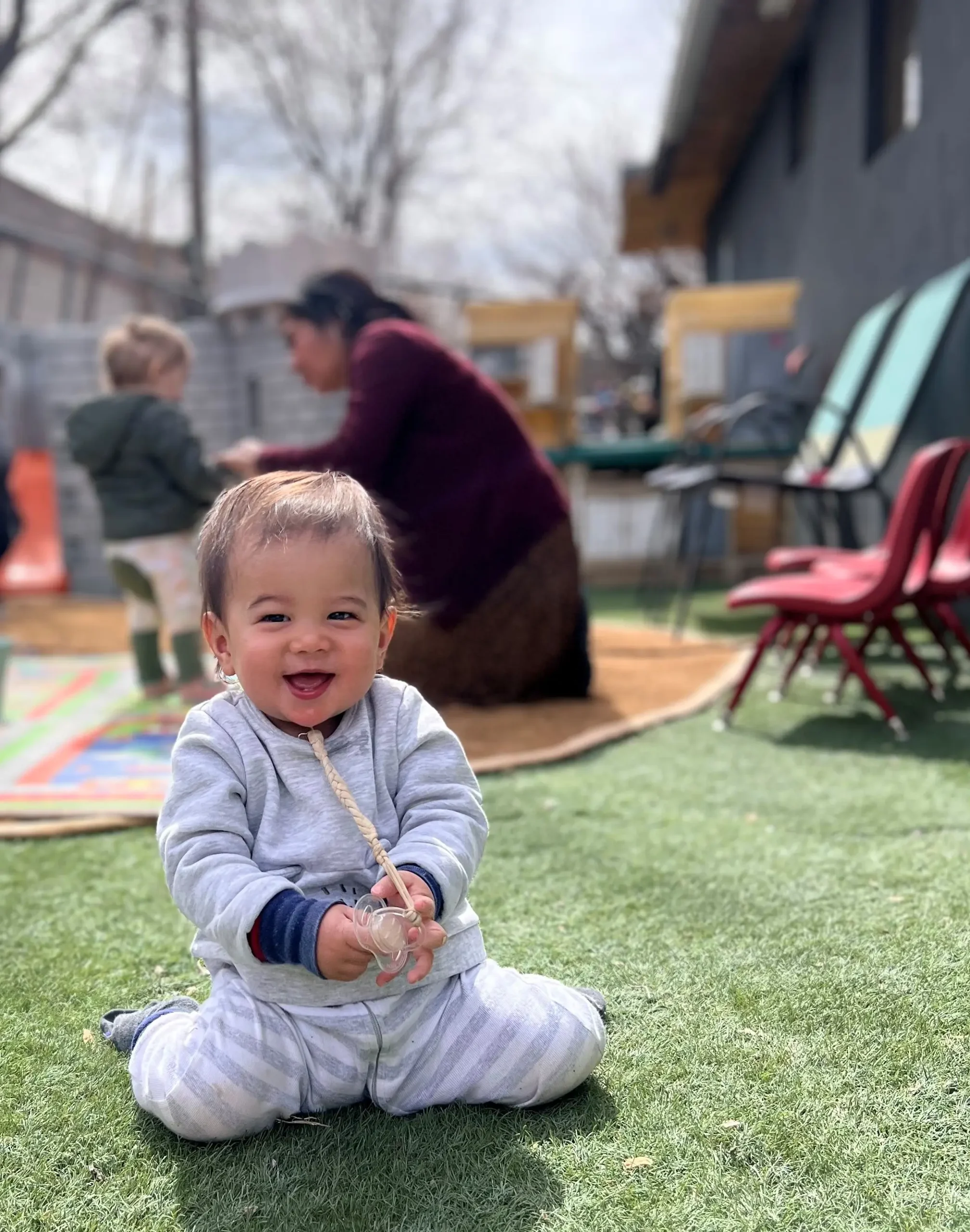 A happy baby at Elvira