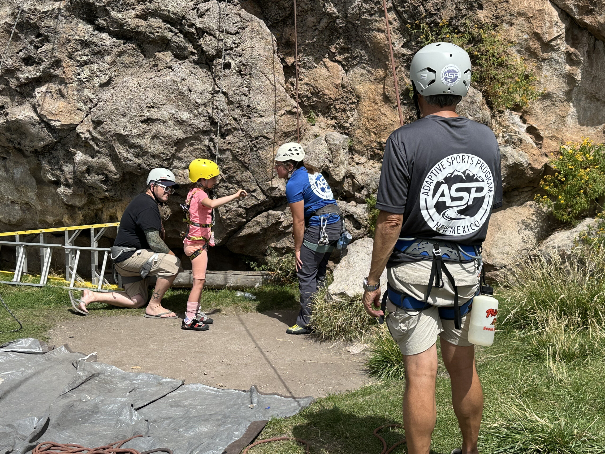 Climbing at Cattle Call Wall