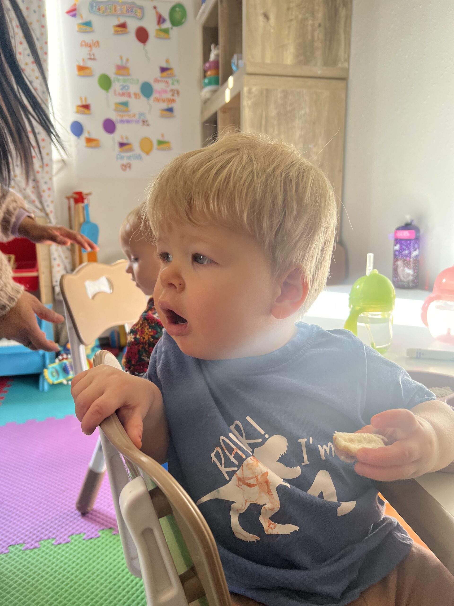 Snack time in a caregiver's home