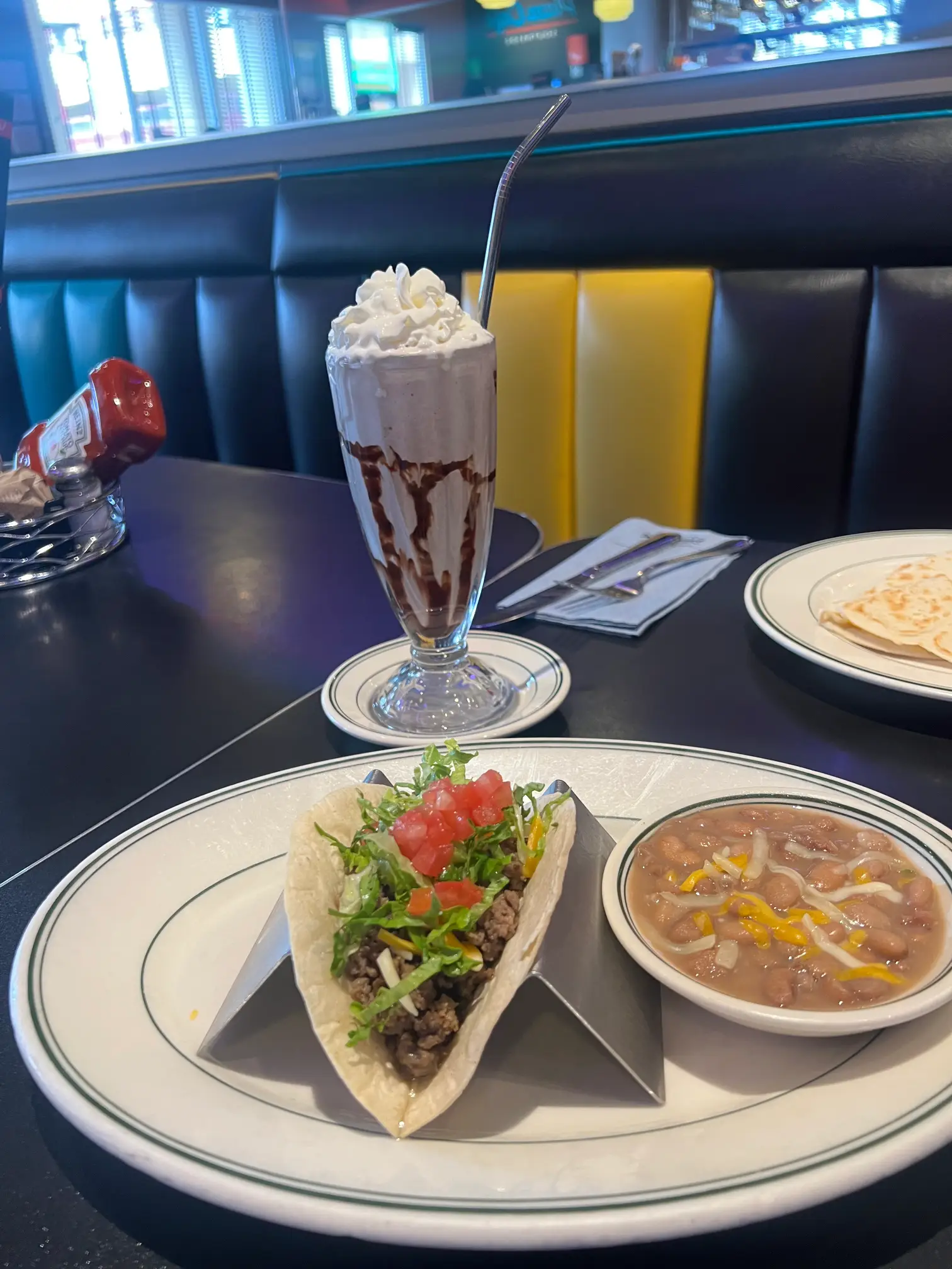 Beef taco and milshake Beef taco and milshake