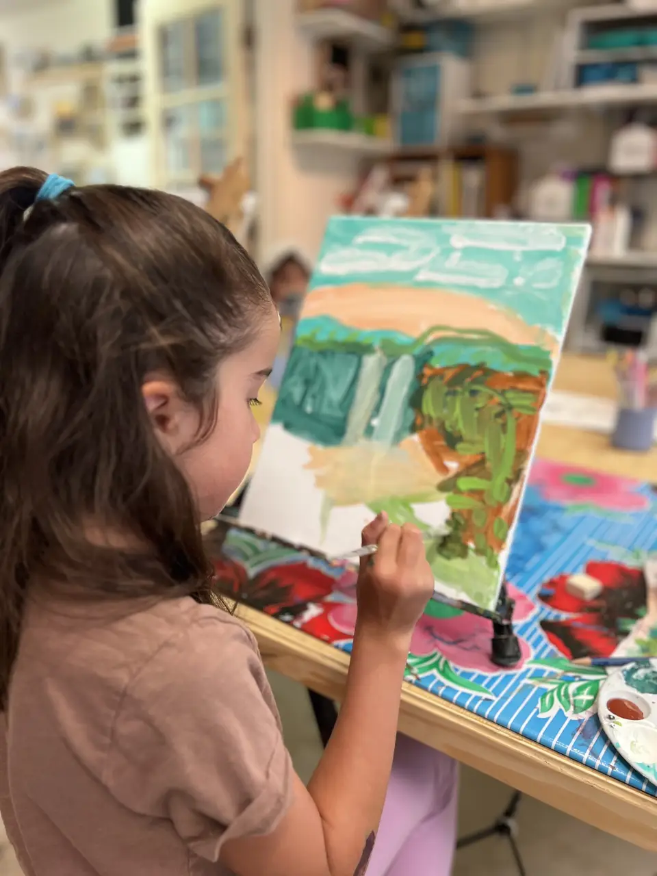Student painting 