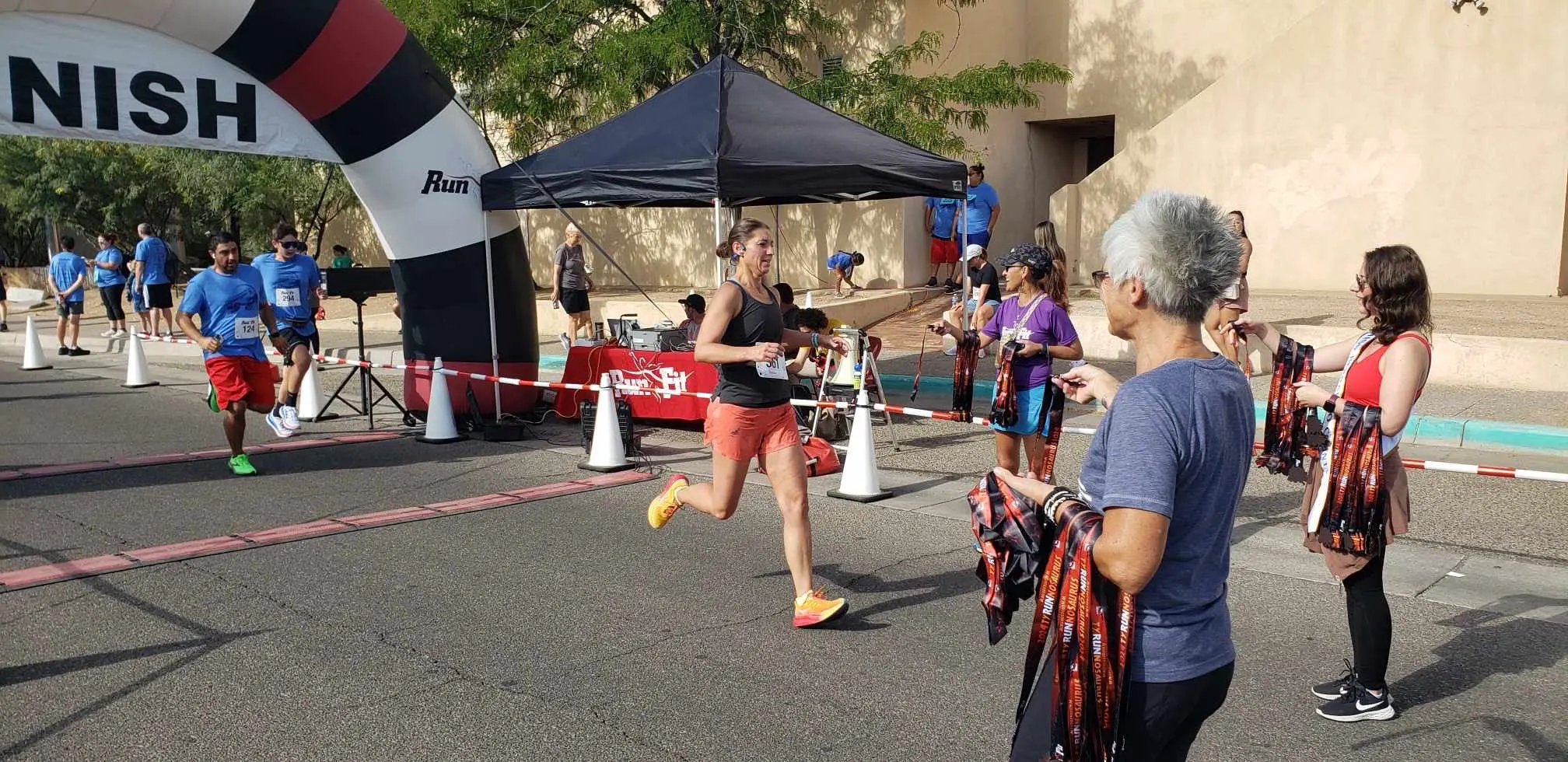 Pamela 5k finish line Courtesy photo: Pamela finishing a 5k