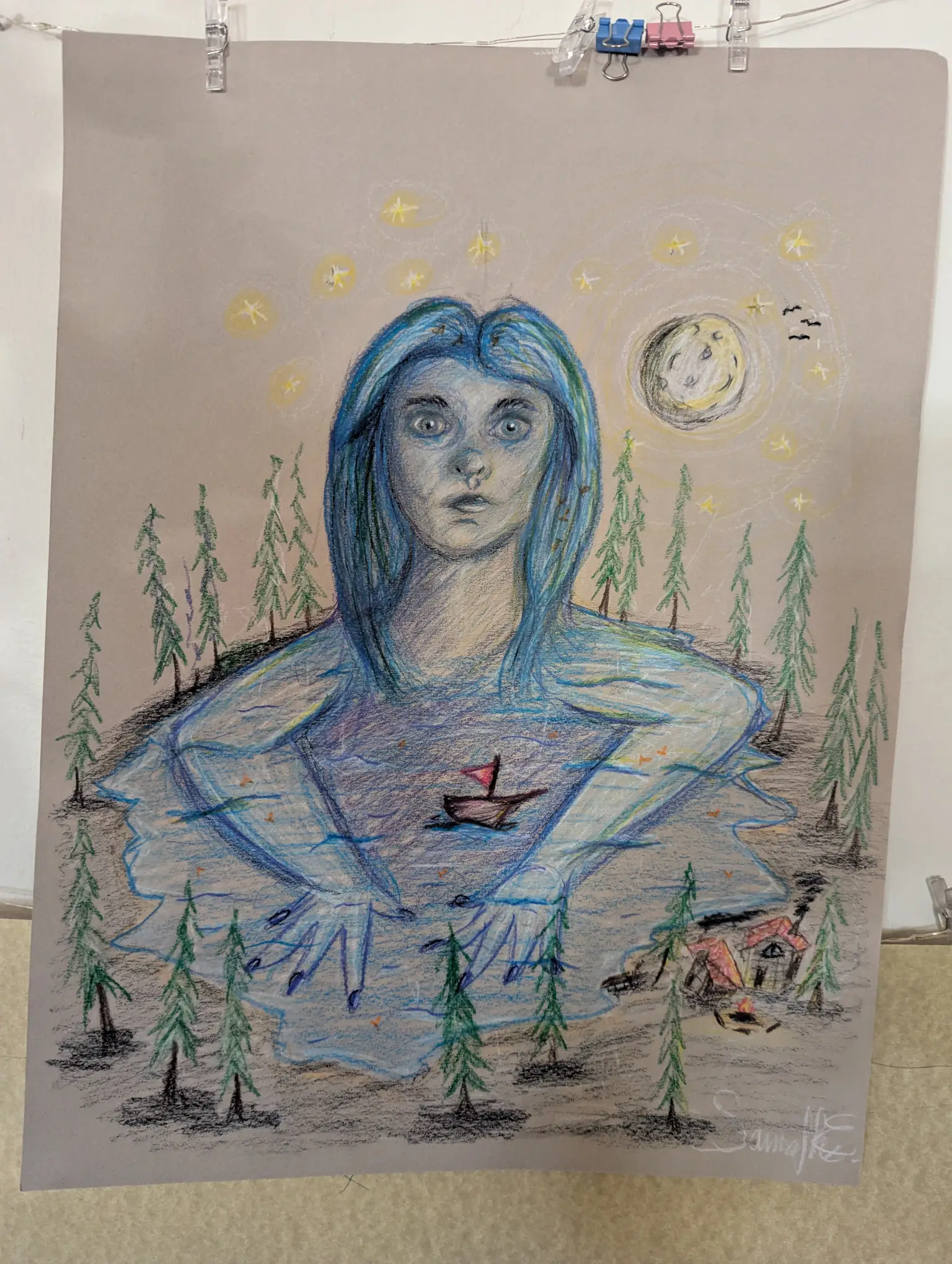 painting of girl