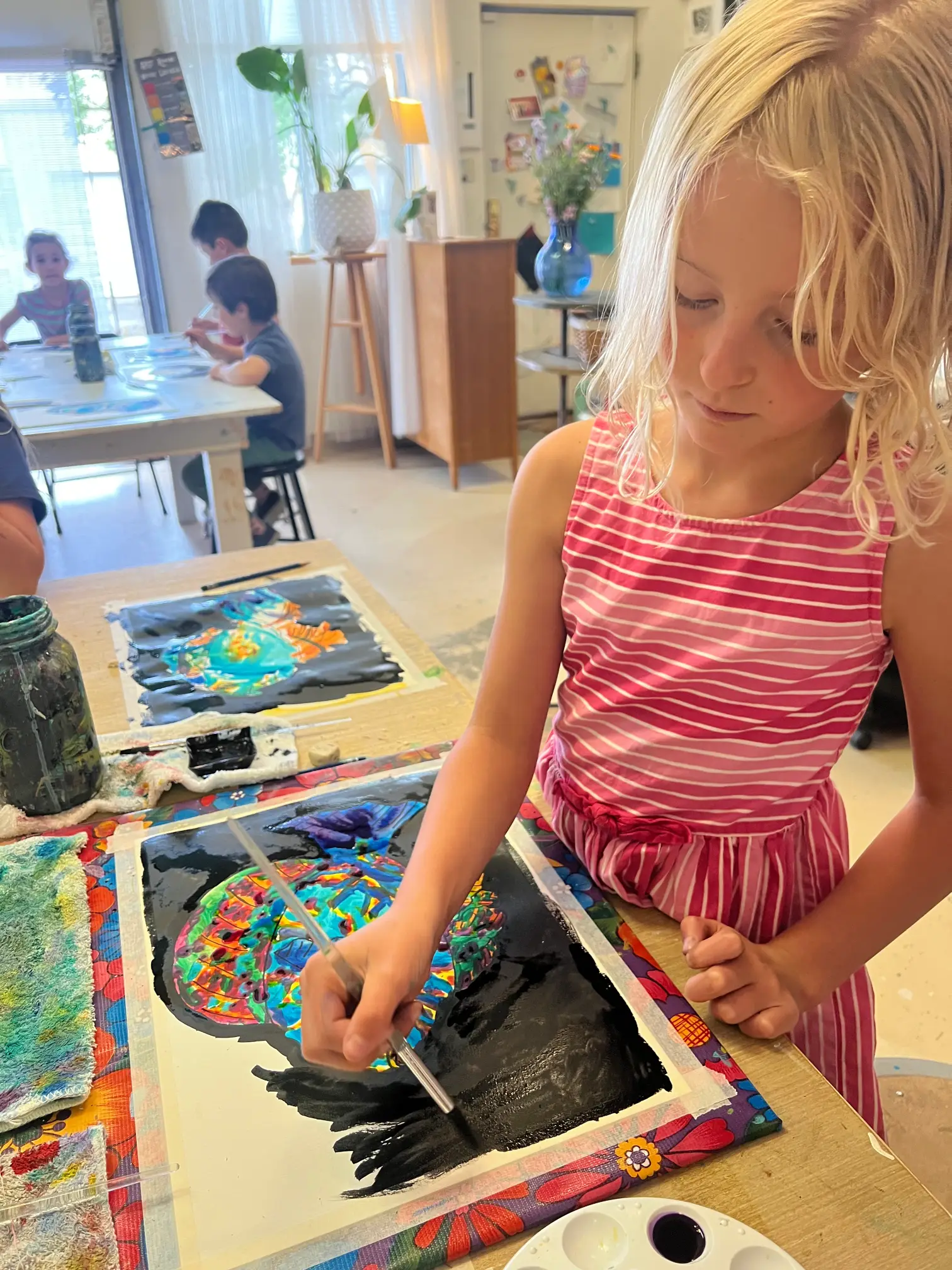 art student painting