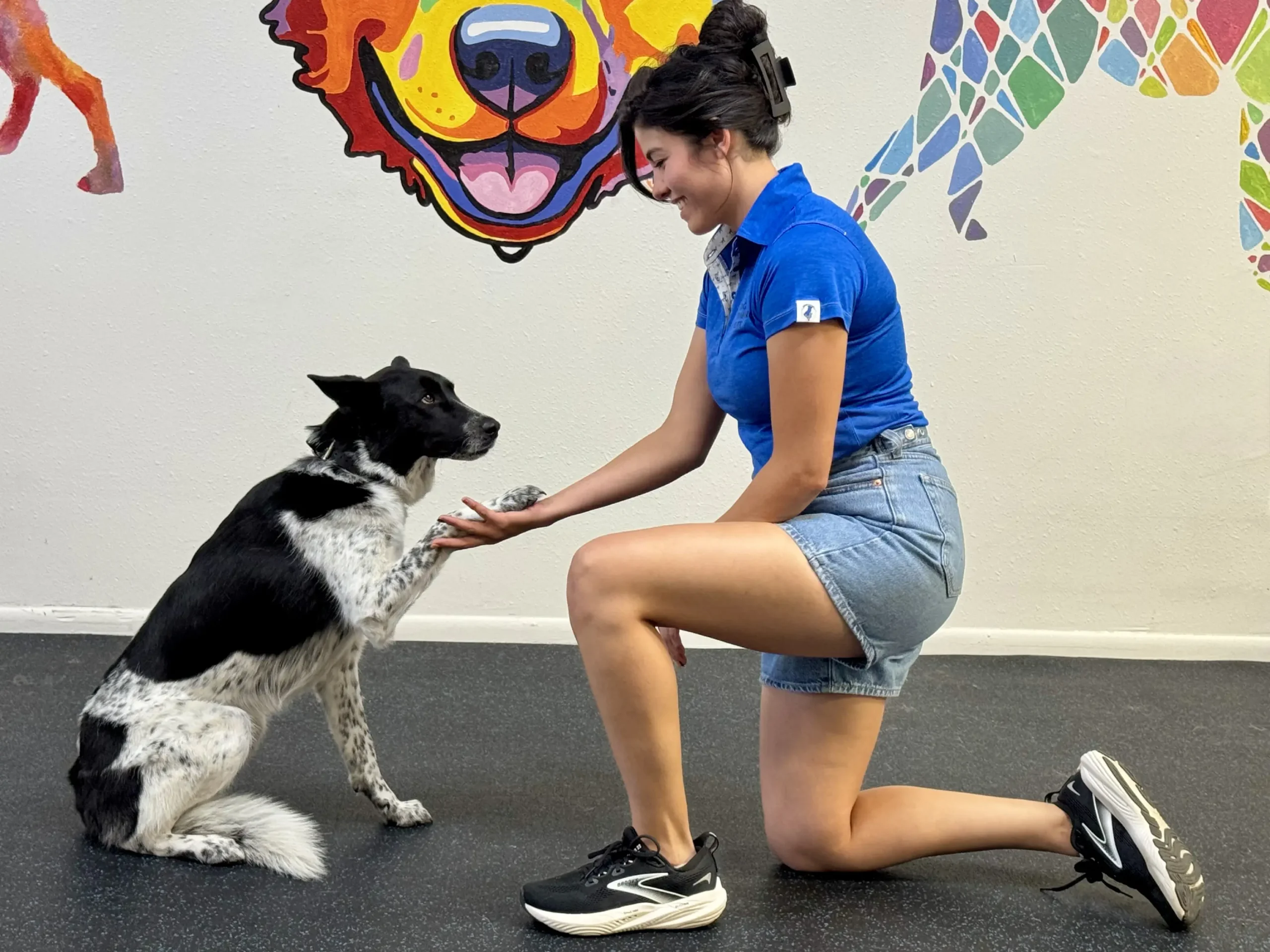 Kayla Donaldson and her dog, Yuki.