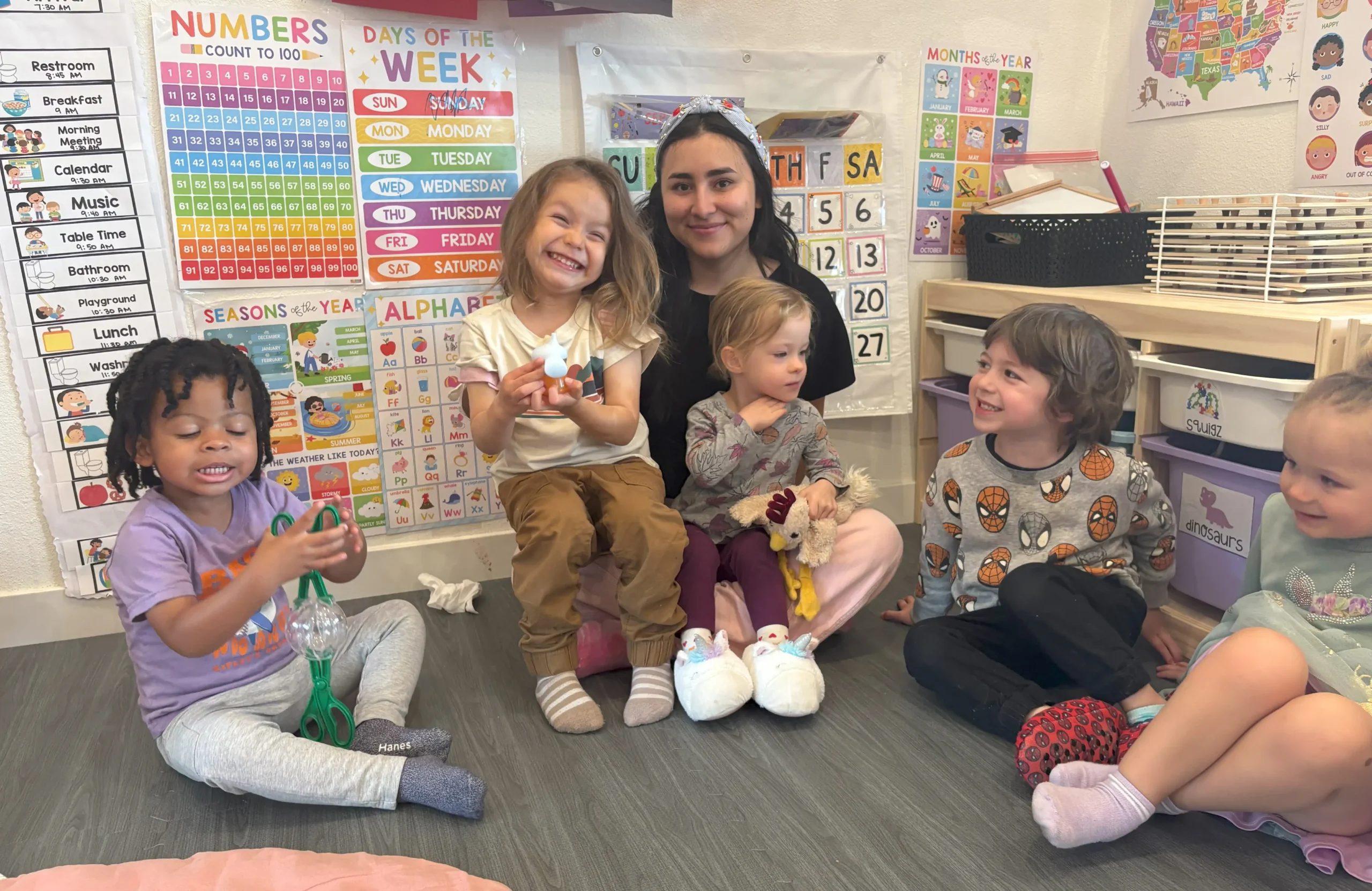 Courtesy Photo: A classroom family: Destiny and her students together.